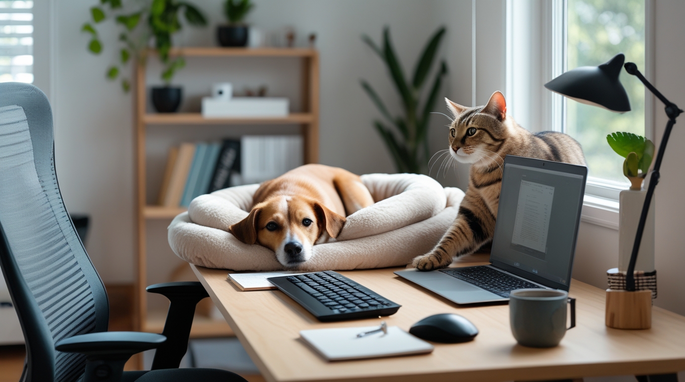 Trabalhando em Casa com Pets? Veja Como Melhorar seu Espaço!