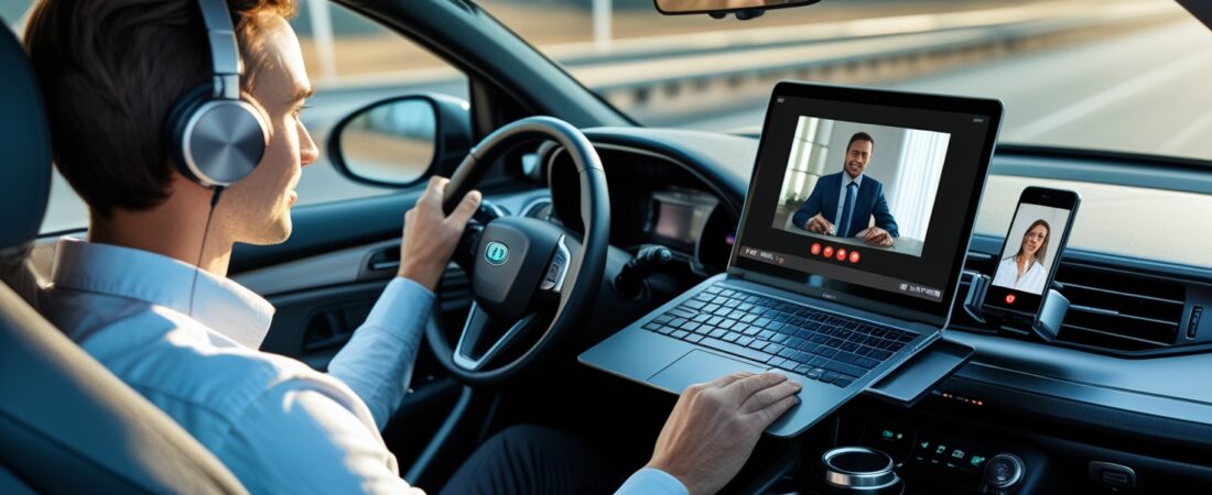 Como Fazer Reuniões e Chamadas de Vídeo no Carro com Conforto e Segurança