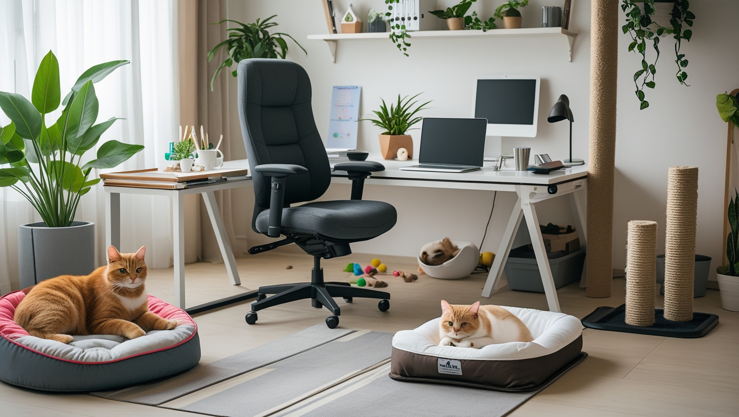 Home Office Pet-Friendly: 7 Itens Indispensáveis Para Manter Seu Pet Confortável e Seu Espaço Organizado